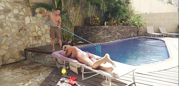  Karups - Horny MILF Shalina Devine Gets Fucked By The Pool Boy